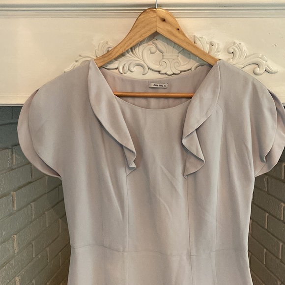 Miu Miu, light grey dress authentic - Picture 5 of 9